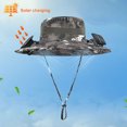 thumbnail image 2 of Wide Brim Solar Fan Hat, Outdoor Fishing Hat with 2 Fans Solar Power, Waterproof Outdoor Hiking Camping Fishing Hat Gift for Man Father, 2 of 10