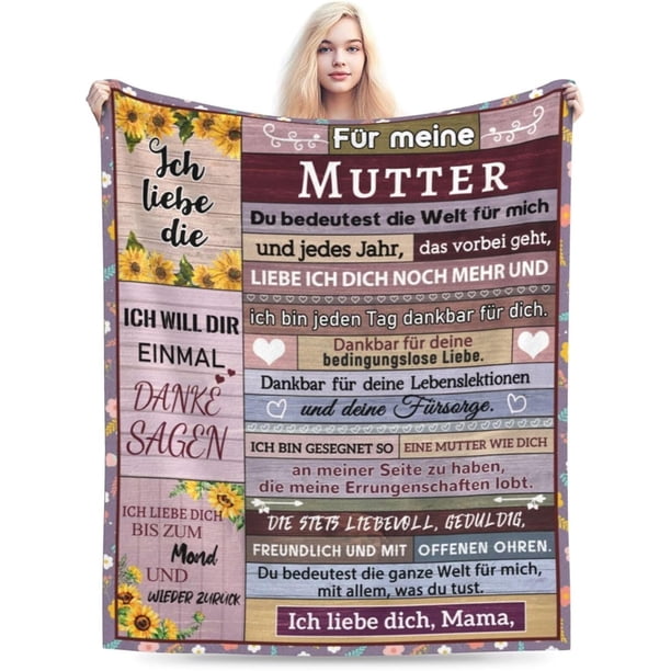 LHSHID Mothers Day Gift Blanket For Mother Birthday Gift For Mother Blanket With Warm Words Flannel Blanket 50x60in