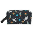 thumbnail image 2 of Uemuo Space Pattern Portable Toiletry Bags with Handle, Waterproof travel Make up Bags for Women, Large Capacity Travel Cosmetic Bags, 2 of 9