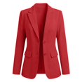 thumbnail image 4 of GILIGEGE Blazers for Women Business Work Casual Dressy Lightweight Suit Jackets Office Professional Blazer,Plus Size Trendy Sweater Jacket with Pockets,Button Up Fall Winter Clothes Red L, 4 of 4