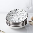 thumbnail image 7 of 40oz Blue and White Ceramic Pasta Bowls Set of 6, Microwave and Oven Safe Large Salad Serving Dishes, 7 of 7