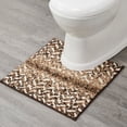 thumbnail image 6 of Better Trends Bath Rug Set 2 Piece Bath Mat Non Slip Micro Polyester Bathroom Floor Set, Shower, Tub, Casablanca Collection – (Brown), 6 of 7