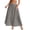 Gray, variant on Maxi Skirts For Women High Waist Tiered Maxi Skirt Elastic Smocked Waist Flowy A Line Pleated Long Skirt Casual Solid Color Skirts 2XL Gray