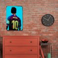 thumbnail image 4 of Placa de Metal Wdftyju Vintage de hierro Rectangular de Messi 30x40cm, 4 of 9