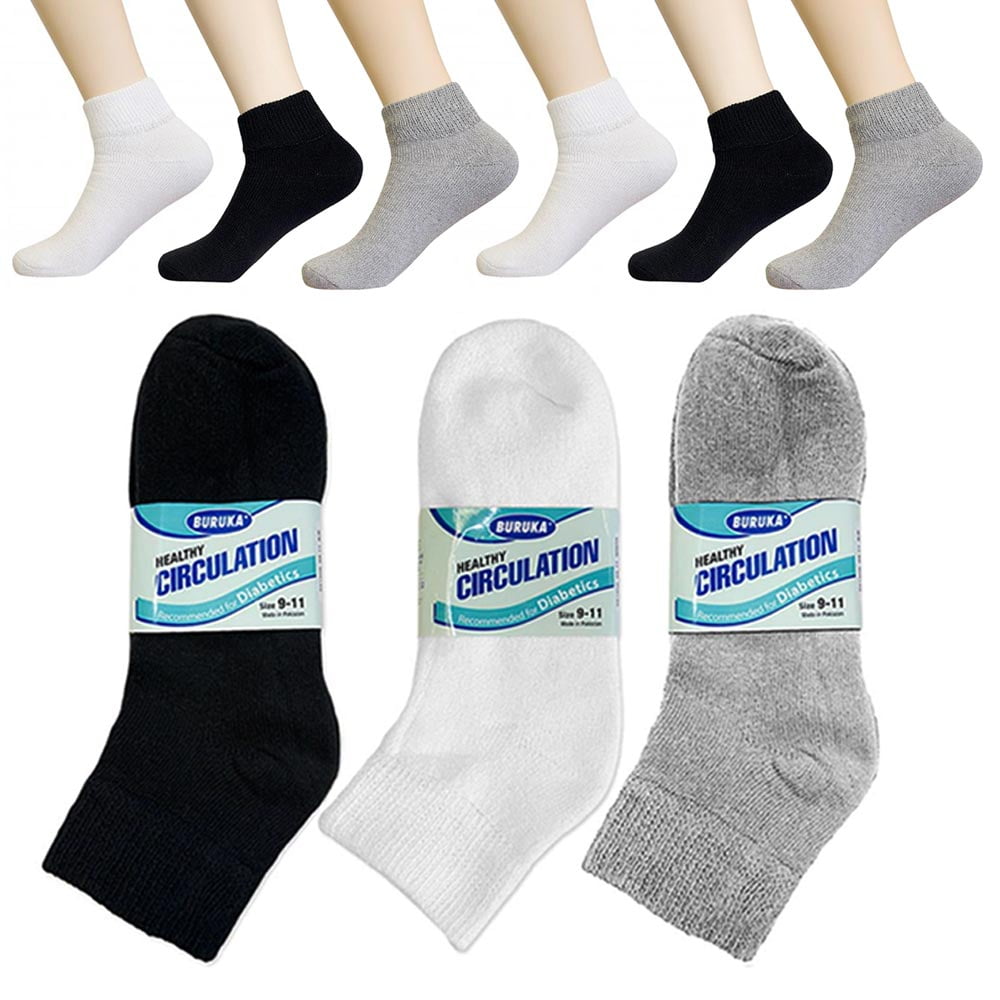 AllTopBargains 9 Pair Diabetic Ankle Circulatory Socks Health Support