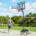 thumbnail image 3 of Soozier Panier de Basketball Extérieur, 7,7 Pi à 10 Pi, But de Basketball Portable, 3 of 10