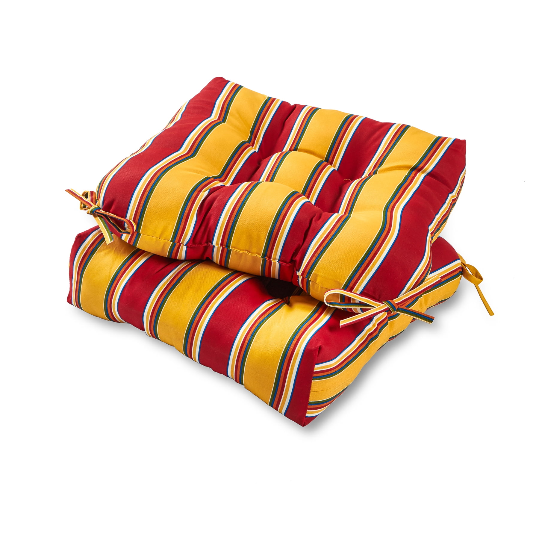 Carnival Stripe 20 in. Plush Outdoor Chair Cushion, Set of 2 Walmart