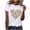 White Tops, variant on Htigea Summer T-Shirt for Women Floral Heart Print Short Sleeve Tops Casual Crewneck Pullover Basic Tees White S