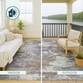 thumbnail image 4 of Addison Rugs Chantille Indoor/Outdoor Transitional Abstract Gray Machine Washable Round Rug, 8' x 8', 4 of 8