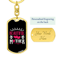 thumbnail image 3 of Beautiful Mother Mom Stainless Steel or 18k Gold Premium Swivel Dog Tag Keychain, 3 of 8