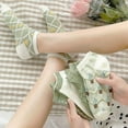 thumbnail image 3 of CoCozhu 5/10 Pairs Cute Patterned Design Combed Cotton Ankle Socks For Ladies Girls, 3 of 6