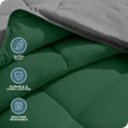 thumbnail image 6 of Bare Home 1800 Collection Reversible Down Alternative Comforter, All-Season, Full, Gray/Forest Green, 6 of 10
