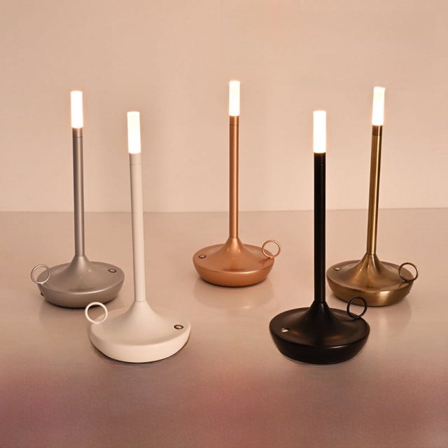 Lámpara de escritorio decorativa táctil recargable para acampar al aire libre, moderna, simple, retro, barra, creativa, luz de noche para mesita de noche