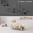thumbnail image 4 of Organizador de maquillaje Lulltou para encimera, giratorio, con espacio de almacenamiento, transparente, 4 of 7