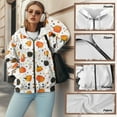 thumbnail image 6 of FOR U DESIGNS Thanksgiving Zip Up Hooded Sweatshirt Women Oversized Long Sleeve Hoodies Size XS Pumpkin Hoodie Long Cardigans for Women with Pockets and Drawstring, 6 of 7