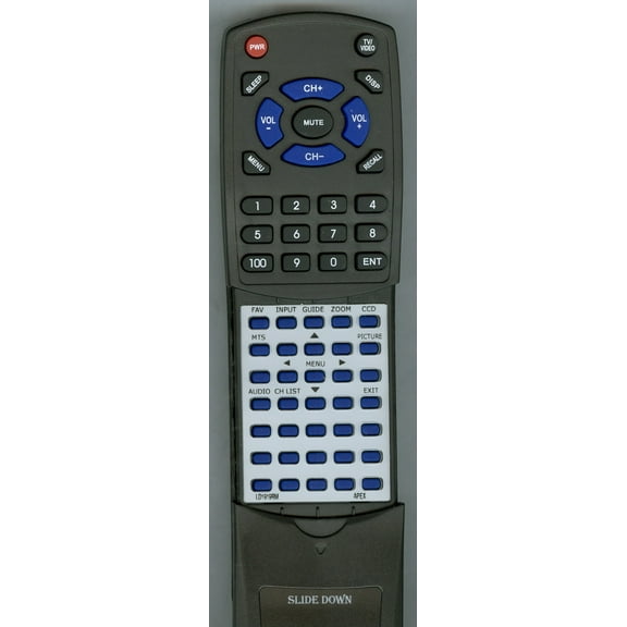 Replacement Remote for APEX LD1919RM, RTLD1919RM, LD1919