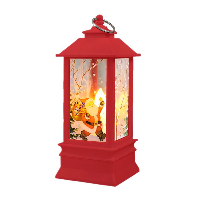 Linterna navideña para exteriores, lámpara de viento pequeña iluminada con pilas, ciervo/muñeco de nieve/ángel/Papá Noel, decoraciones navideñas, linterna colgante, colgante para árbol de Navidad, acc