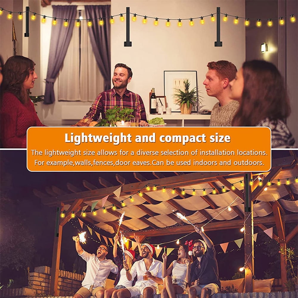 Outdoor Lighting Post Lights, Outdoor Lighting Post Lights, Fence Mounts, Mounts, Deck Metal Posts, Bistro, Backyard (4 Pack)
