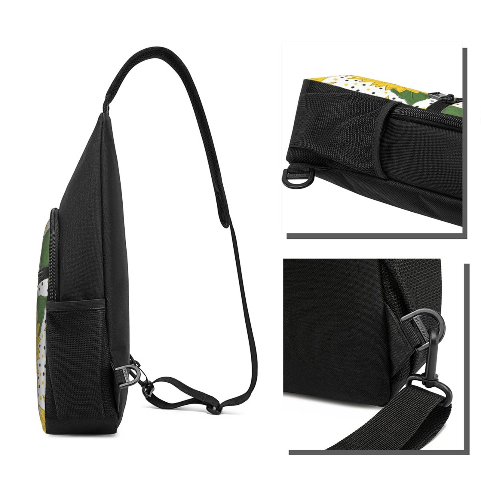 Xecao's Sunflowers Print Sling Bag: A Versatile Chest, Shoulder, and Crossbody Backpack for Casual Days Out, Perfect for Both Men and Women