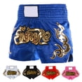 thumbnail image 6 of Joernso Muay Thai Boxing Shorts Women Men Training Fighting Kickboxing Trunks Wide Elastic Waistband Embroidery Pattern Boxing Shorts, 6 of 8