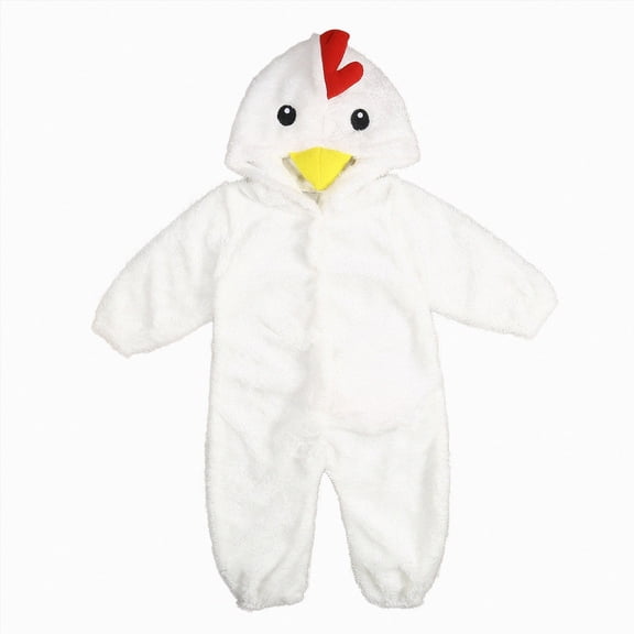 mgoYE Baby Boy Girl Halloween Clothes Animal Warm One Piece Jumpsuit Farm Animal Dress Up for Infants, Toddler Plush Jumpsuit 12-18 Months