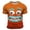 Orange, variant on Mens T Shirts Spring Summer Casual Emoticon Printed Crew Neck Short Sleeved Funny Graphic Tees Blue L