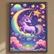 thumbnail image 1 of Cuadros Decorativos 5D bricolaje taladro redondo completo diamante pintura unicornio Kit decoración del hogar (VIP827) Wdftyju embutido en tela, 1 of 9