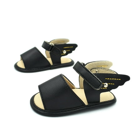 

Toyella Sandals Wing Shape Baby Black 11cm