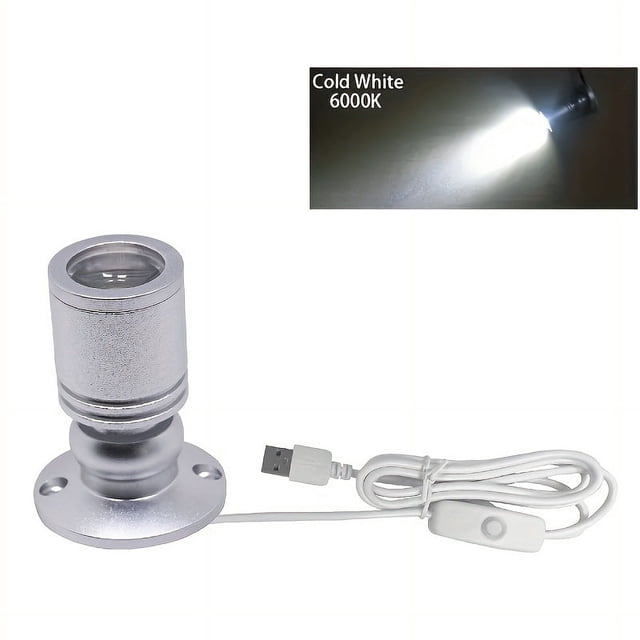 CHUANK 5V Mini Spotlight Bright USB LED Spotlight Indoor Accent Lighting Spotlight For Display Cabinet Jewelry Cabinet Porch Handmade Model Hand Lamp Colored Lights