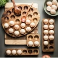 thumbnail image 6 of Solid Wood Egg Storage Box, Acacia Wood Egg Tray Featuring Natural Wooden Egg Holder for Kitchen Countertop and Pantry Organization, Reusable and Easy to Clean Storage Rack Blahzhy | C, 6 of 7