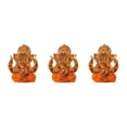 thumbnail image 3 of Cateissary Estatuilla de Ganesha Fengshui indio Estatuas de Lord Ganesh Adornos para el hogar Artesanía Naranja Type1, 3 of 6