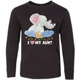 thumbnail image 3 of Inktastic I Love My Aunt Cute Elephants with Moon and Stars Long Sleeve Youth T-Shirt, 3 of 5