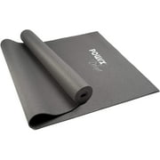 POWRX Yoga Mat with Bag | Exercise mat for workout | Non-slip large yoga mat for women, 68"x24" Grey, 0.15 Inches Thickness