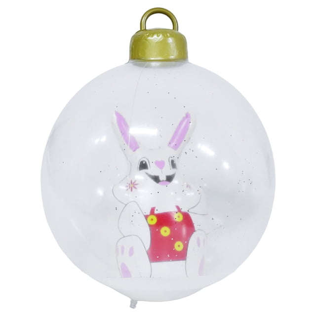 KAKOWELY Bola inflable de conejo de Pascua de PVC para decoración de jardín al aire libre, decoración para fiesta de Pascua, adorno inflable colgante para jardín, parque y hogar.