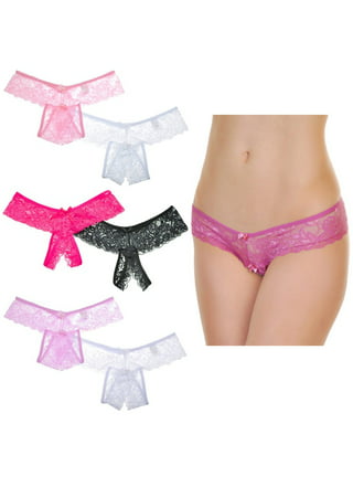 Crotchless Panties for Women Lingerie Briefs Underwear Panties T String  Thongs 