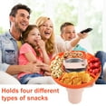 thumbnail image 4 of CIVG Snack Ring for Cup 4 Compartment Snack Container Safe Silicone Cups Snack Tray Reusable Cups Snack Platters Portable Effortless to Clean Snack Ring for 40 oz Cups (Orange ), 4 of 10