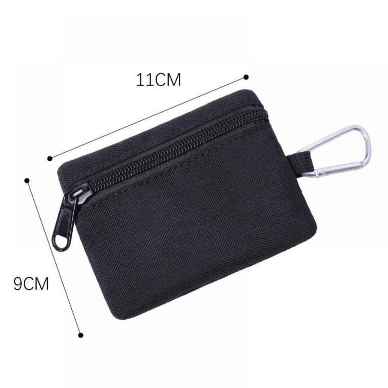 Small Key Ring Wallet FOB Holder Keychain Credit Card Wallet for Men Teen  Boys EDC Coin Purse with Carabiner Clip Key Ring for Car Outdoor 