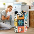 thumbnail image 5 of Yayeee Freestanding Laundry Hamper with Handle Collapsible Large Storage Basket for Clothes, Floral Patterns, 5 of 7