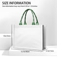 thumbnail image 3 of Large Capacity Tote Bag,Green White Checkerboard Checkered Pattern Handbag Fashion Luxury Tote Bag,15.7"x13"x 5.1" Inches,Laptop Compatible, 3 of 6