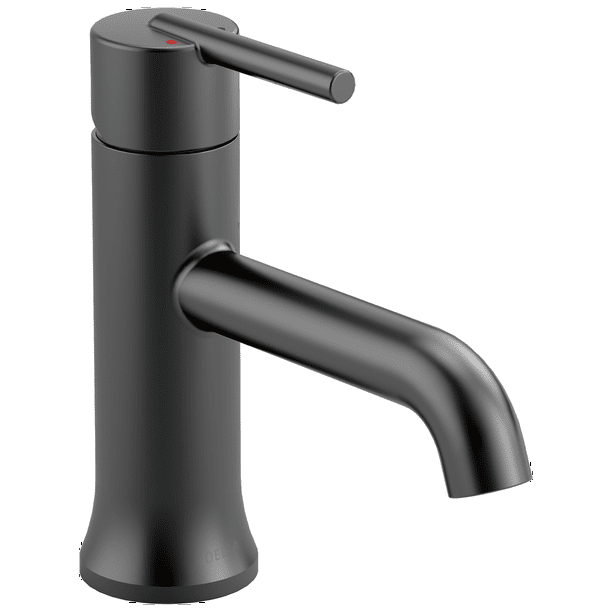 Delta Trinsic Single Handle Bathroom Faucet In Matte Black 559lf Bllpu Com - Black Sink Faucet Bathroom Delta