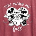 thumbnail image 3 of Disney - Mickey & Friends - Minnie & Mickey - You Make My Heart Full - Women's Short Sleeve Graphic T-Shirt, 3 of 5