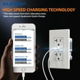 thumbnail image 7 of ELEGRP USB Outlet Receptacle, 21W 4.2A USB Electrical Outlet, USB C Wall Outlet, 20 Amp Duplex Tamper Resistant Outlet with Type A & Type C Ports, Wall Plate Included, UL Listed, White, 7 of 7
