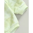 thumbnail image 6 of Bagilaanoe Newborn Baby Girl Boy Oversized Rompers Tie Dye Print Print Long Sleeve Bodysuits 6M 12M 18M 24M Infant Casual One Piece Short Jumpsuit, 6 of 8