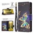 thumbnail image 1 of Nalacover for Samsung Galaxy S23 Ultra Zipper Wallet Case with Card Slots Holder, Floral Flower Pattern PU Leather Flip Cover for Women Girls, Wrist Strap Kickstand Magnetic Clasp Case, Gold Butterfly, 1 of 7