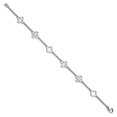 thumbnail image 3 of Primal Steel Stainless Steel Cross and Clovers 7.5in Bracelet, 3 of 7