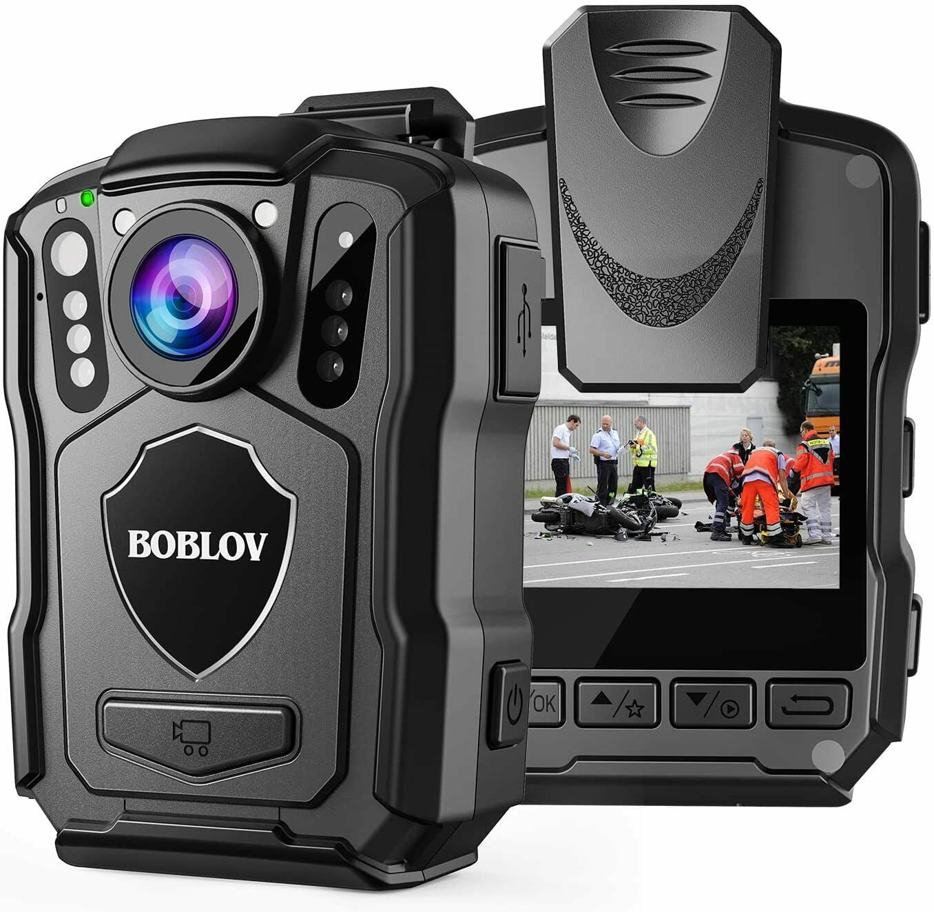 Body Cam SecuraLen 1080P HD - Visione Notturna, Rilevamento Movimento, Obiettivo Rotante 180° - Foto 10