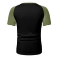 thumbnail image 4 of Ierhent Men Tshirts Men's Muscle T-Shirt Pleated Raglan Sleeve Bodybuilding Gym Tee Short Sleeve(Army Green,XXL), 4 of 5