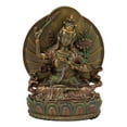 thumbnail image 2 of Ebros Bronze Patina Buddha Manjushri Sitting On Lotus Throne Statue 6.25" Tall, 2 of 6