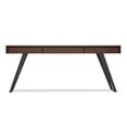 thumbnail image 4 of Simpli Home Lowry 72" Solid Wood Writing Desk in Distressed Charcoal Brown, 4 of 15