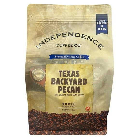 Independence Coffee Texas Back Yard Pecan Medium Roast Coffee, 2.5 Pounds